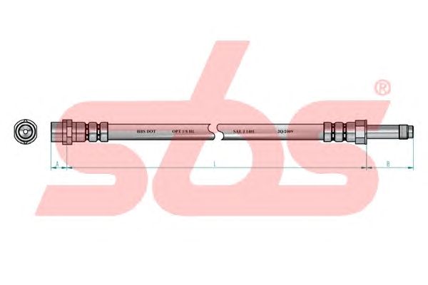 Тормозной шланг sbs 1330853357