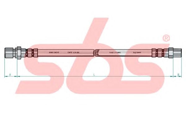 Тормозной шланг sbs 13308547121