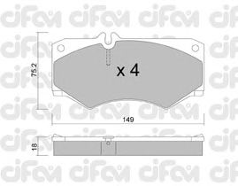 Тормозные колодки CIFAM 822-014-0