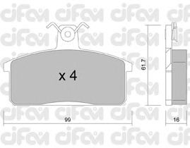 Тормозные колодки CIFAM 822-026-0