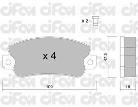 Тормозные колодки CIFAM 822-033-1