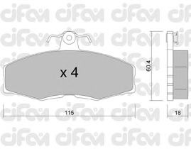 Тормозные колодки CIFAM 822-039-0
