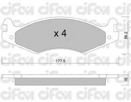 Тормозные колодки CIFAM 822-133-0