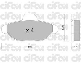 Тормозные колодки CIFAM 822-137-0