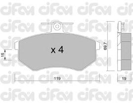 Тормозные колодки CIFAM 822-148-0