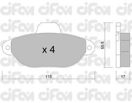 Тормозные колодки CIFAM 822-159-1