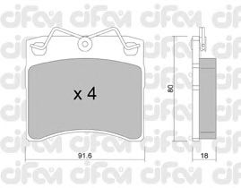 Тормозные колодки CIFAM 822-163-0
