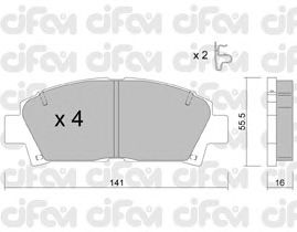 Тормозные колодки CIFAM 822-166-0