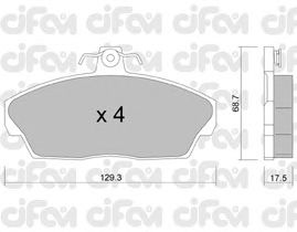 Тормозные колодки CIFAM 822-174-1