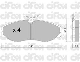 Тормозные колодки CIFAM 822-198-0