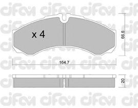 Тормозные колодки CIFAM 822-212-6