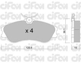 Тормозные колодки CIFAM 822-217-1