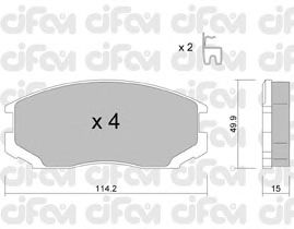 Тормозные колодки CIFAM 822-221-1