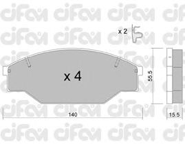 Тормозные колодки CIFAM 822-227-0