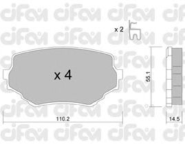 Тормозные колодки CIFAM 822-249-0
