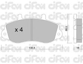 Гальмівні колодки CIFAM 822-264-0