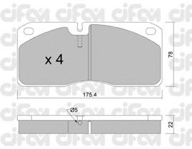 Тормозные колодки CIFAM 822-269-0