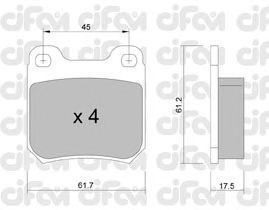Тормозные колодки CIFAM 822-275-1