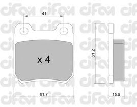 Тормозные колодки CIFAM 822-276-0