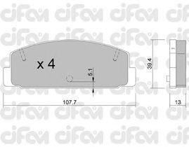 Тормозные колодки CIFAM 822-302-0