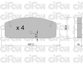 Тормозные колодки CIFAM 822-302-1
