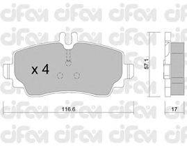 Тормозные колодки CIFAM 822-310-0