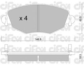 Тормозные колодки CIFAM 822-318-0