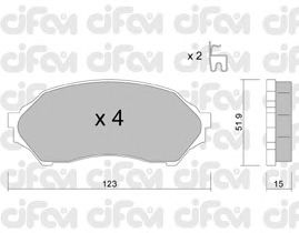 Тормозные колодки CIFAM 822-387-0