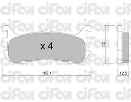 Тормозные колодки CIFAM 822-393-0