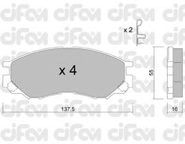 Тормозные колодки CIFAM 822-401-0