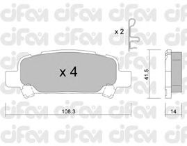 Тормозные колодки CIFAM 822-414-0