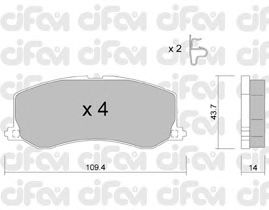 Тормозные колодки CIFAM 822-417-0