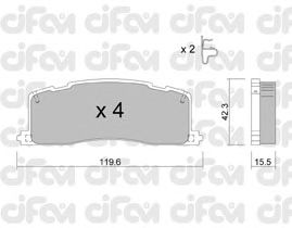 Тормозные колодки CIFAM 822-426-0