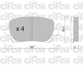 Тормозные колодки CIFAM 822-427-0
