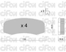 Тормозные колодки CIFAM 822-432-0