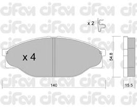 Тормозные колодки CIFAM 822-433-0