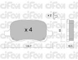 Тормозные колодки CIFAM 822-442-0