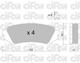 Тормозные колодки CIFAM 822-453-0