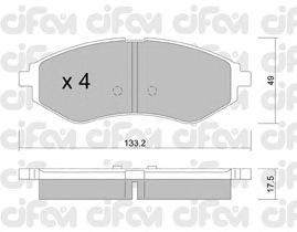 Тормозные колодки CIFAM 822-508-0
