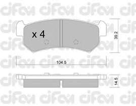 Гальмівні колодки CIFAM 822-511-0
