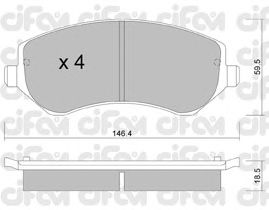 Тормозные колодки CIFAM 822-524-0