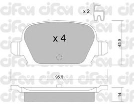 Тормозные колодки CIFAM 822-541-0