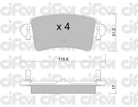 Тормозные колодки CIFAM 822-546-0