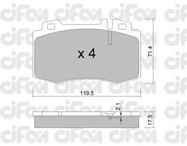 Тормозные колодки CIFAM 822-563-0