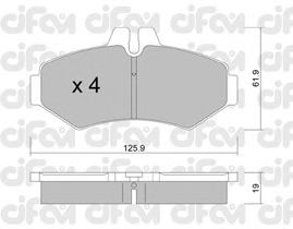 Тормозные колодки CIFAM 822-572-0