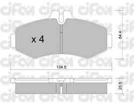 Тормозные колодки CIFAM 822-573-0