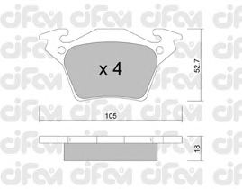 Тормозные колодки CIFAM 822-574-0