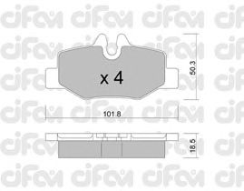 Тормозные колодки CIFAM 822-576-0