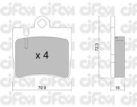 Тормозные колодки CIFAM 822-597-0