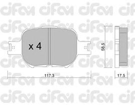 Тормозные колодки CIFAM 822-614-0